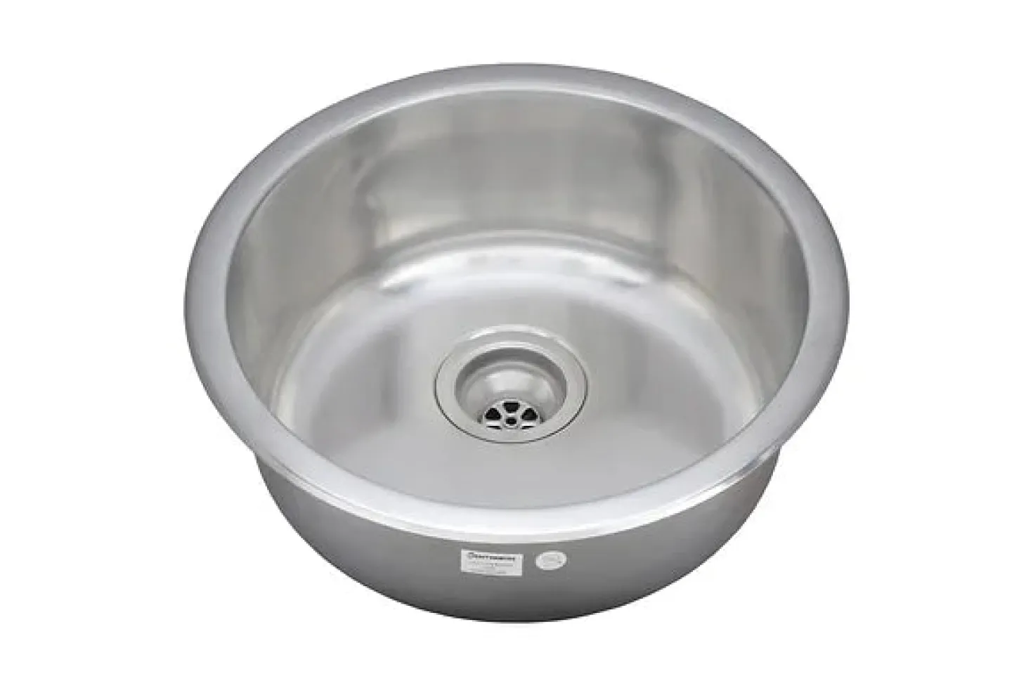 Wells Sinkware 19" Round 18-Gauge Undermount Single Bowl Stainless Steel Kitchen Bar Sink with Grid Rack and Strainer