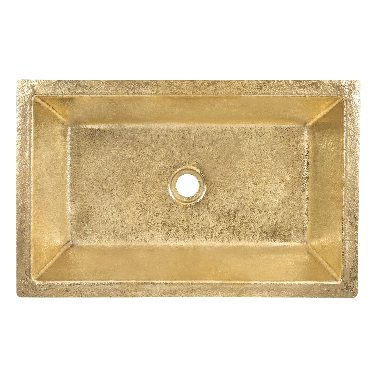 22" x 14" Brass Heavy Gauge Bathroom Sink