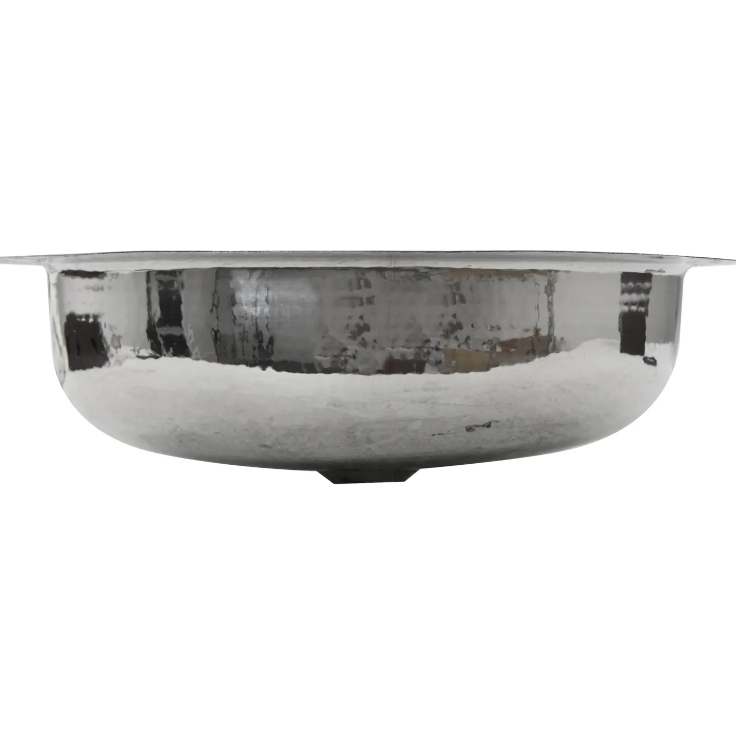 17 1/2" x 13 3/4" Hand Hammered Stainless Steel Oval Undermount Bathroom Sink