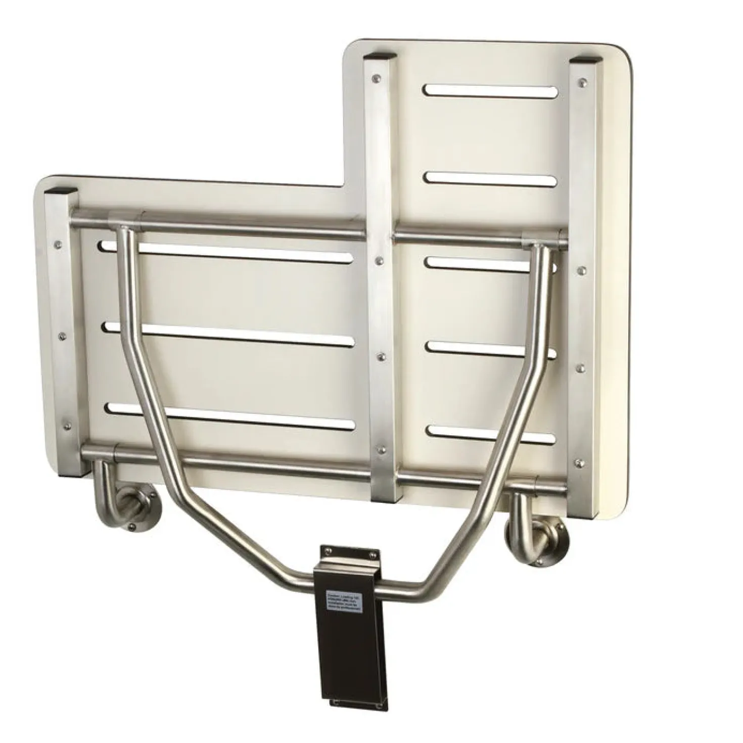 28" x 21" Wall Mount Fold Down Shower Seat in Brushed Stainless Steel