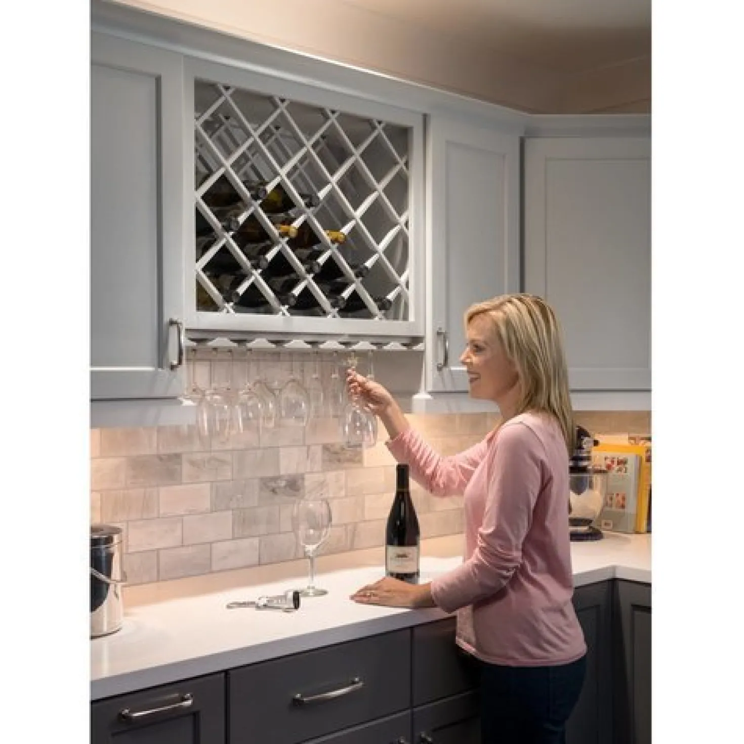 24" x 30" Wine Lattice Rack, Maple