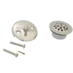 Zinc Alloy Trip Lever Tub Drain Conversion Kit in Polished Nickel